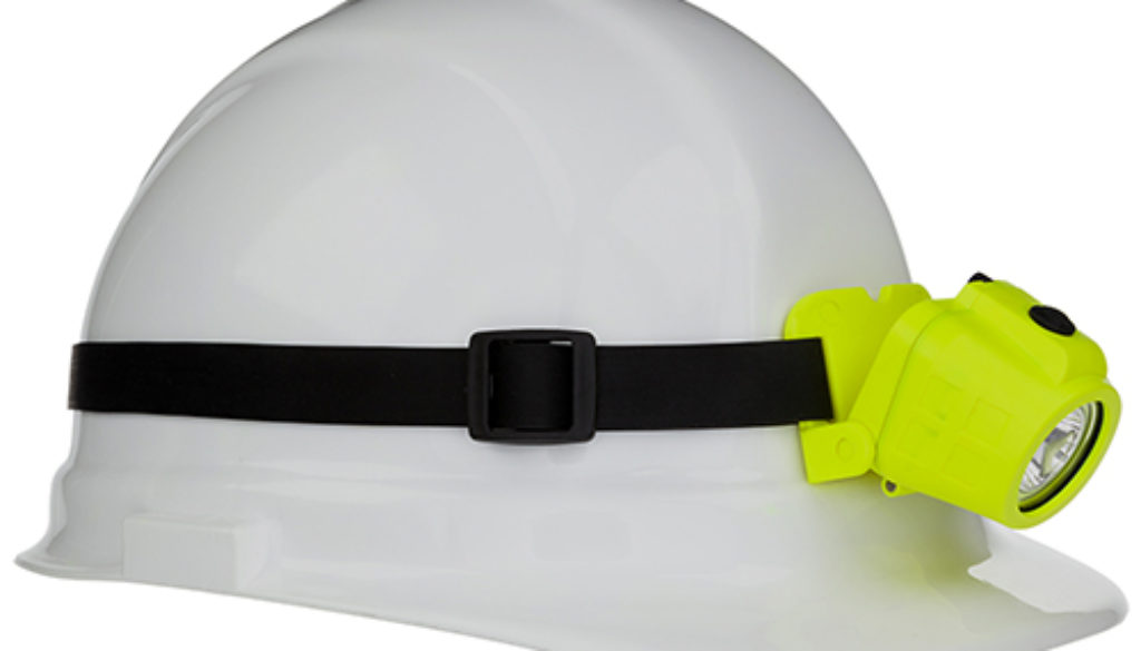 Bayco 5452 Intrinsically Safe Headlamp on Hard Hat